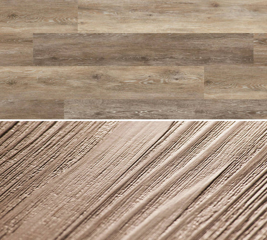 Flächenansicht des Dekors / Detailansicht der Oberflächenprägung