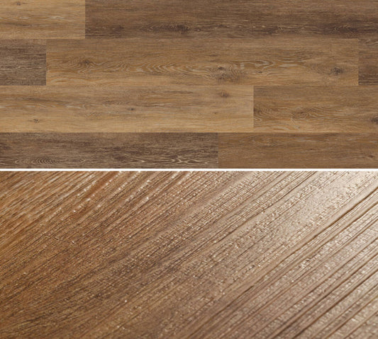 Flächenansicht des Dekors / Detailansicht der Oberflächenprägung