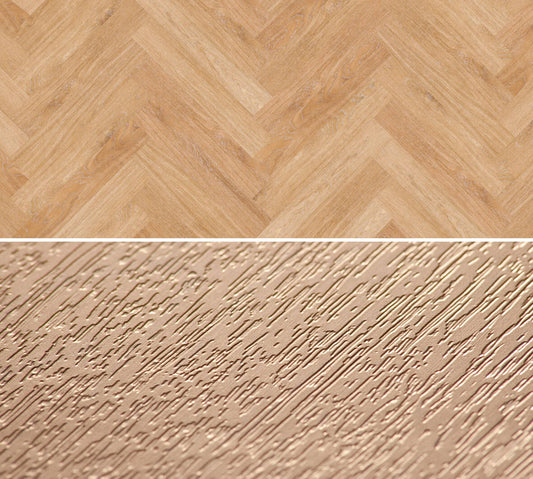 Flächenansicht des Dekors / Detailansicht der Oberflächenprägung