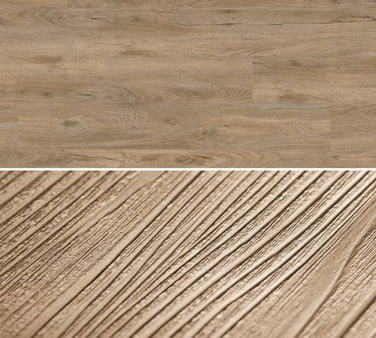 Flächenansicht des Dekors / Detailansicht der Oberflächenprägung