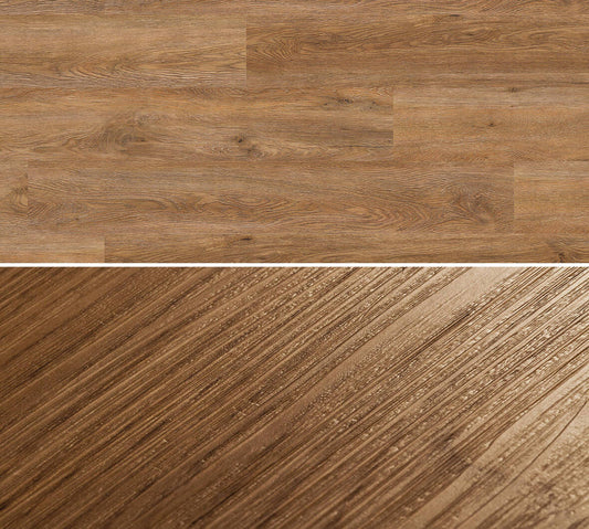 Flächenansicht des Dekors / Detailansicht der Oberflächenprägung