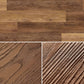 Flächenansicht des Dekors / Detailansicht der Oberflächenprägung (links: CLICK COLLECTION / rechts: SPC - CORE COLLECTION)