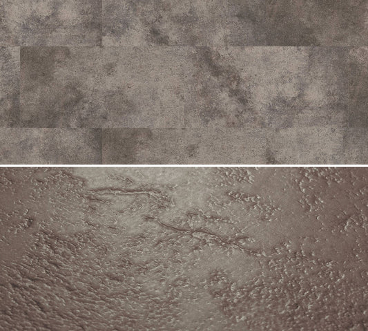 Flächenansicht des Dekors / Detailansicht der Oberflächenprägung