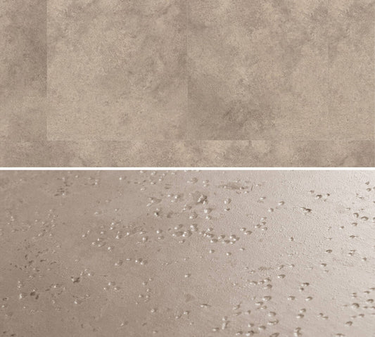 Flächenansicht des Dekors / Detailansicht der Oberflächenprägung